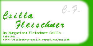 csilla fleischner business card